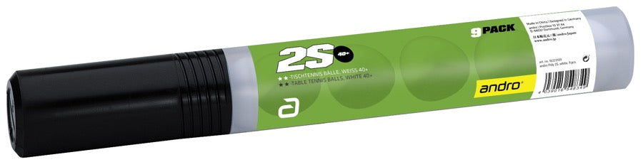 Andro Ball Poly2S** weiß - 9er oder 72er